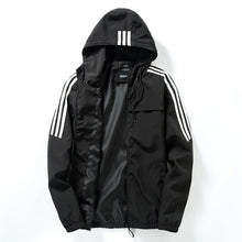 Load image into Gallery viewer, Men's Casual Striped Bomber Jacket Trend Hoodie Baseball Collar Streetwear Men's Windbreaker;YA056