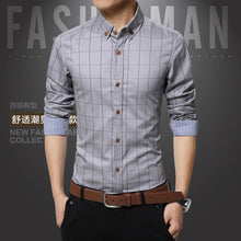 Load image into Gallery viewer, Men Plaid Shirt 2019 brand shirt New Autumn Winter Casual Shirts Men Tops Long Sleeve Chemise Homme Cotton Male Shirts 1970