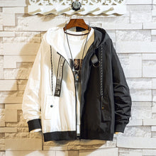 Load image into Gallery viewer, Men\'s bomber Jacket Colorblock Jacket Fashion Sportswear Casual Jacket Men\'s Hip Hop Street Suit 2019 New Hooded Jacket
