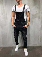 Load image into Gallery viewer, High Quality Men's Ripped Jeans Jumpsuits Hi Street Distressed Denim Bib Overalls For Man Suspender Pants Size XXXL Denim Pants