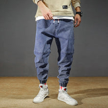 Load image into Gallery viewer, Men's Jeans Plus Size Stretchy Loose Tapered Harem Jeans Cotton Breathable Denim Jeans Baggy Jogger Casual Trousers 42 Jeans