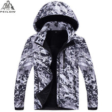 Load image into Gallery viewer, Camouflage Military Tactical Jacket  Mens Softshell Waterproof Windbreaker Winter Fleece Liner Hunt Clothes Hooded Coat Men
