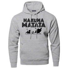 Load image into Gallery viewer, The Lion King Hakuna Matata Hoodies Sweatshirts Men Simba Pumbaa Timon Hooded Hoodie 2019 Winter Autumn Movie Cartoon Sportswear