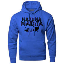 Load image into Gallery viewer, The Lion King Hakuna Matata Hoodies Sweatshirts Men Simba Pumbaa Timon Hooded Hoodie 2019 Winter Autumn Movie Cartoon Sportswear