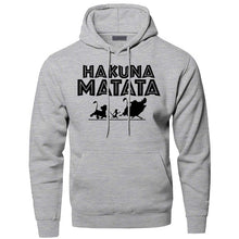 Load image into Gallery viewer, The Lion King Hakuna Matata Hoodies Sweatshirts Men Simba Pumbaa Timon Hooded Hoodie 2019 Winter Autumn Movie Cartoon Sportswear