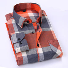 Load image into Gallery viewer, AOLIWEN2018 New Fashion blouse shirt Men's shirt brand men And Purple Plaid Printing Loose For Male Long Shirt Clothes SizeM-5Xl
