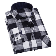 Load image into Gallery viewer, AOLIWEN2018 New Fashion blouse shirt Men's shirt brand men And Purple Plaid Printing Loose For Male Long Shirt Clothes SizeM-5Xl