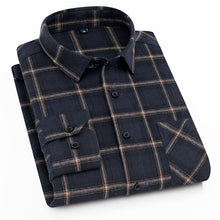 Load image into Gallery viewer, AOLIWEN2018 New Fashion blouse shirt Men's shirt brand men And Purple Plaid Printing Loose For Male Long Shirt Clothes SizeM-5Xl