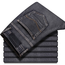 Load image into Gallery viewer, 2019 Autumn Winter New Men's Stretch-fit Jeans Business Casual Classic Style Fashion Denim Trousers Male Black Blue Gray Pants