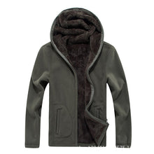 Load image into Gallery viewer, Designer XL 8XL Winter Mens Fleece Casual Jackets Men Warm Hooded Sweatshirt Thermal Coats Solid Thickened Outwear AF1563
