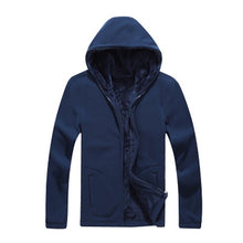 Load image into Gallery viewer, Designer XL 8XL Winter Mens Fleece Casual Jackets Men Warm Hooded Sweatshirt Thermal Coats Solid Thickened Outwear AF1563