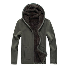 Load image into Gallery viewer, Designer XL 8XL Winter Mens Fleece Casual Jackets Men Warm Hooded Sweatshirt Thermal Coats Solid Thickened Outwear AF1563